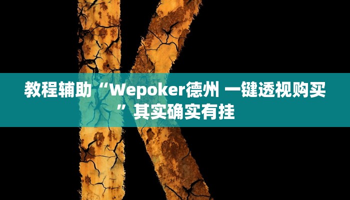 教程辅助“Wepoker德州 一键透视购买”其实确实有挂 教程辅助“Wepoker德州 一键透视购买”其实确实有挂
