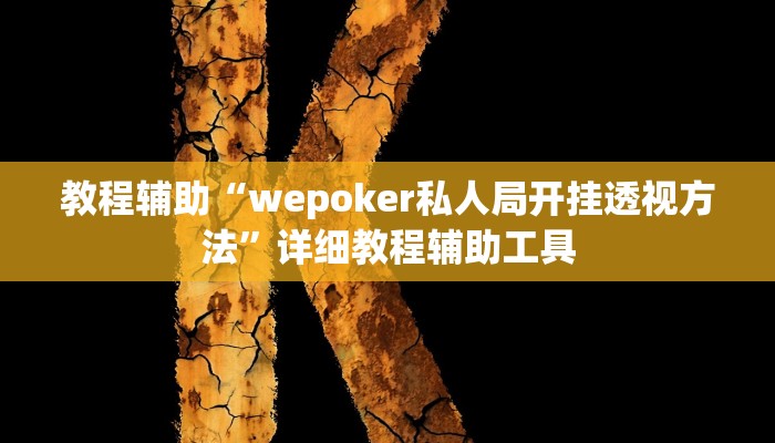 教程辅助“wepoker私人局开挂透视方法”详细教程辅助工具